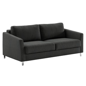Luonto Monika Queen Sleeper Sofa Loule 630 Fabric Chrome Legs Angled