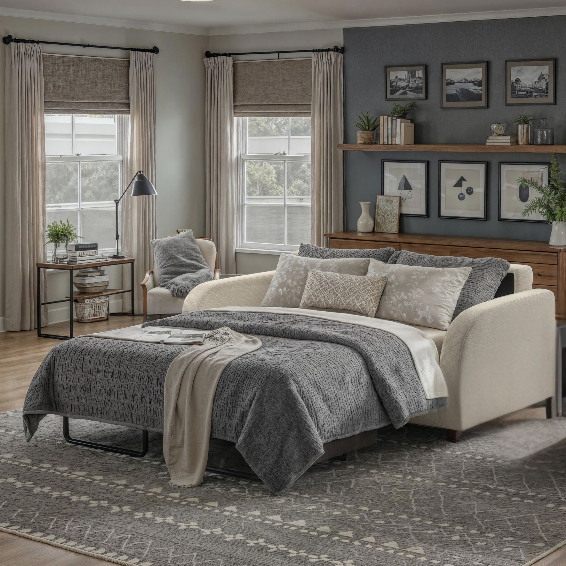 Luonto Aspen King Sleeper Sofa in Living Room