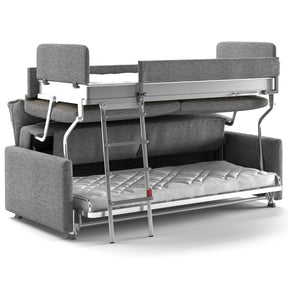 Luonto Elevate Bunkbed Sleeper Sofa Atlantic 07 Fabric Open Angled