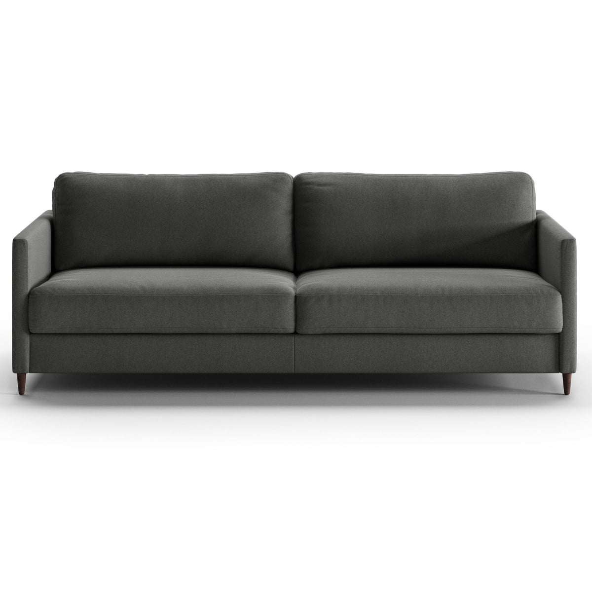 Luonto Elfin King Sleeper Sofa in Luna 35 Fabric with Walnut Stained Legs