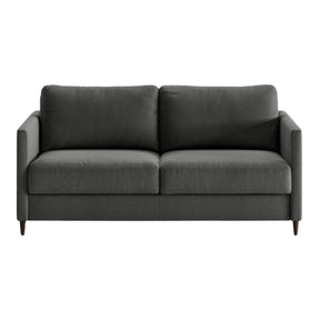 Luonto Elfin Queen Sleeper Sofa in Luna 35 Dark Grey Fabric with Wood Legs
