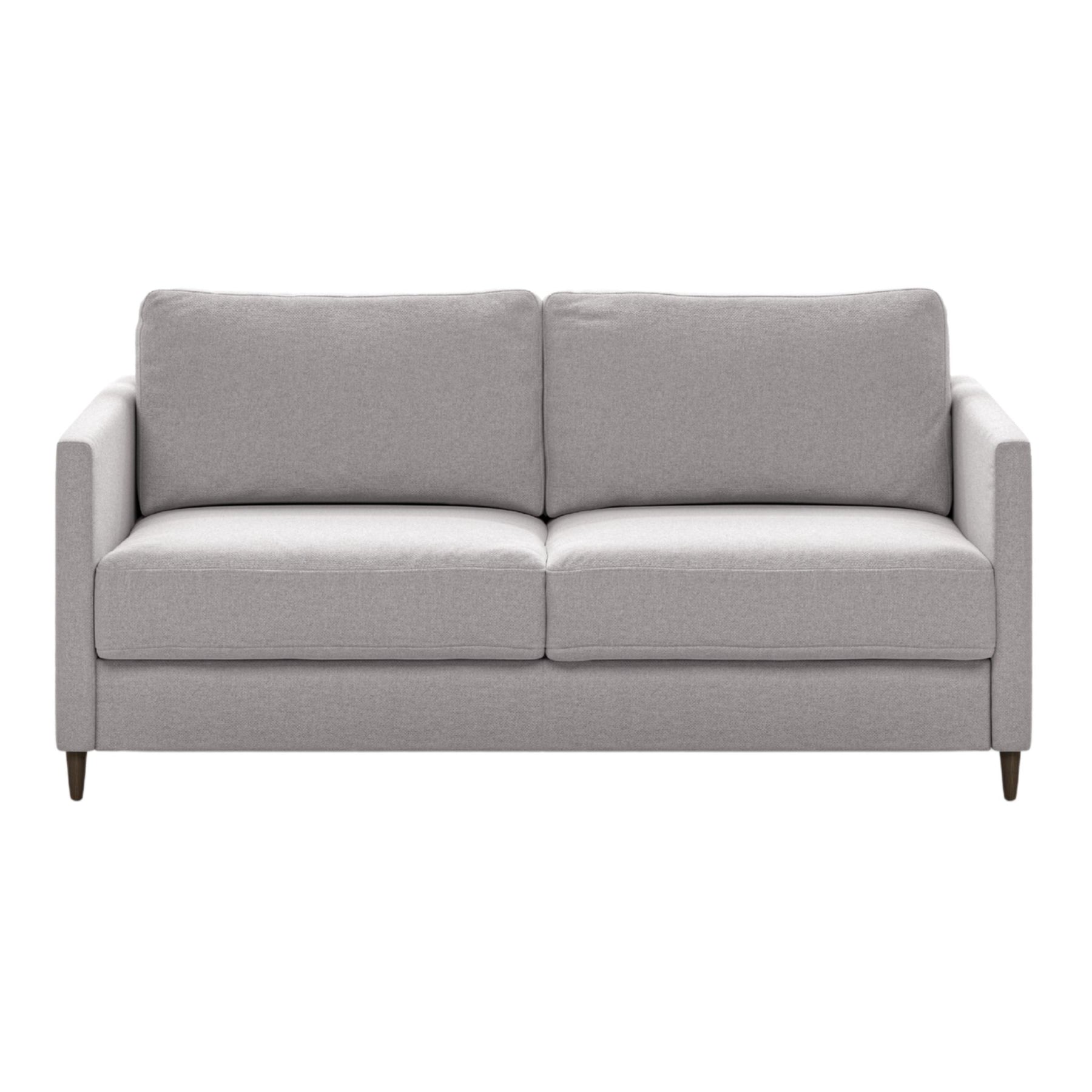 Luonto Elfin Queen Sleeper Sofa in Rene 01 Dark Grey Fabric with Wood Legs