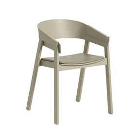 Muuto Cover Armchair Dark Beige with Refine Leather Stone Seat