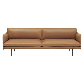 Muuto Outline Sofa 3-Seater Refine Leather Cognac