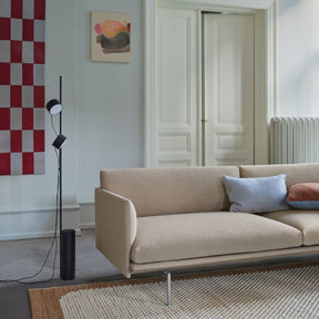 Muuto Outline Sofa in Copenhagen Living Room with Pebble Rug Detail