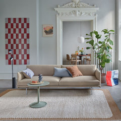 Muuto Outline Sofa in Copenhagen Living Room with Pebble Rug