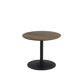 Muuto Soft Side Table Smoked Oak Top Black Base 18.9"w x 15.7"h