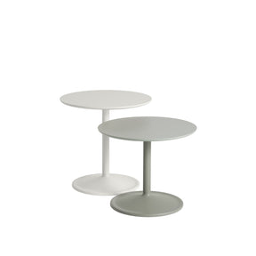 Muuto Soft Side Tables Off White and Dusty Green