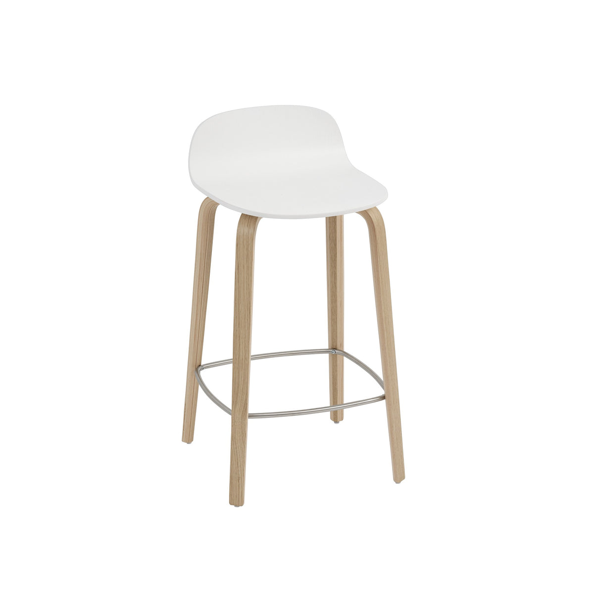 Muuto Visu Counter Stool White with Oak