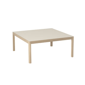 Muuto Workshop Table Warm Grey Linoleum Top with Solid Oak Frame