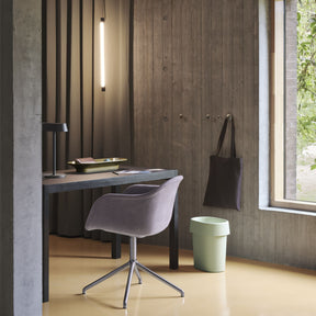 Muuto Workshop Table Desk Black Oak in Muuto Home Office with Fiber Arm Chair and Fine Suspension Pendant