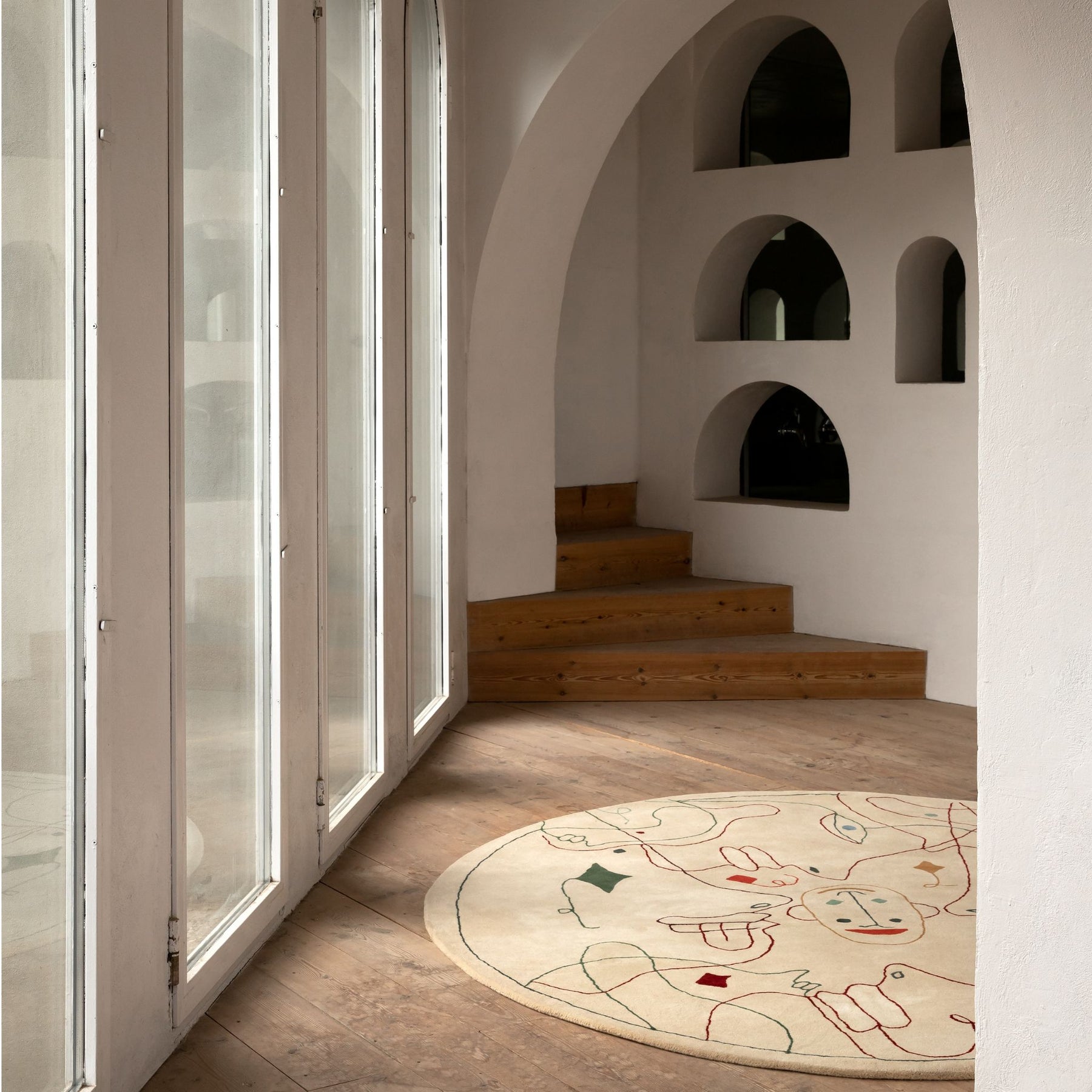 nanimarquina Silhouette Tufting Rug Round by Jaime Hayon in Situ
