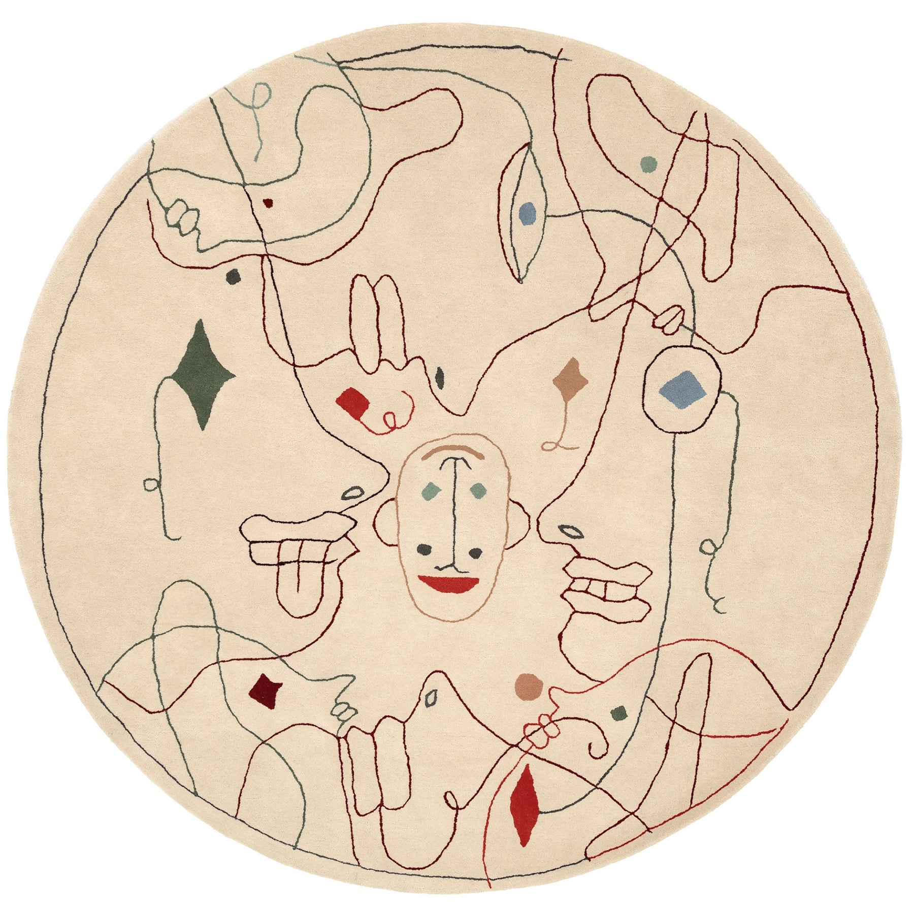 nanimarquina Silhouette Tufting Rug Round by Jaime Hayon