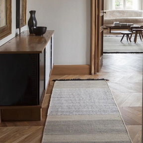 Tres Stripes Runner Black in Living Room