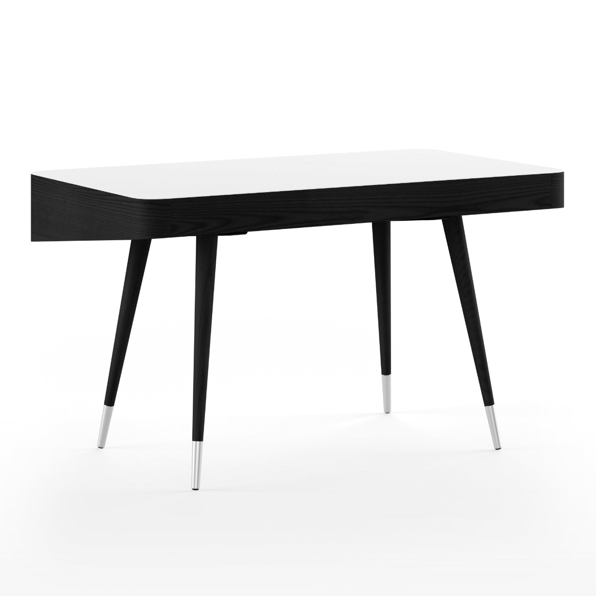 Naver AK 1330 Desk Black Stained Oak with White Corian Top