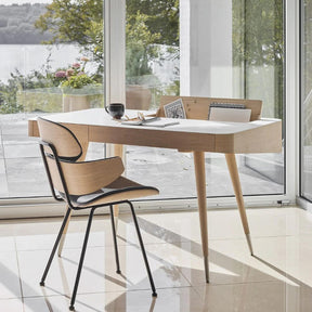 Naver AK 1330 Desk Oak White Oil with White Corian Top in Danish Summer House