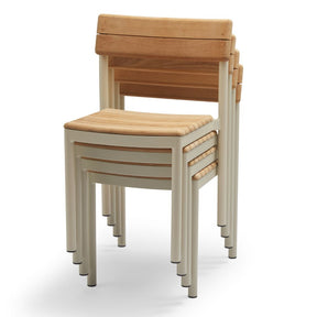 Pelagus Dining Chairs Ivory Stacked