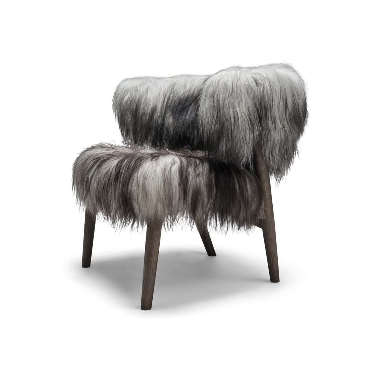 Sibst No. 7 Lounge Chair Long Sheepskin Oak Dark Oil Frame