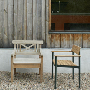 Skagerak Pelagus Arm Chair and Drachman Chair outside Danish Summer House