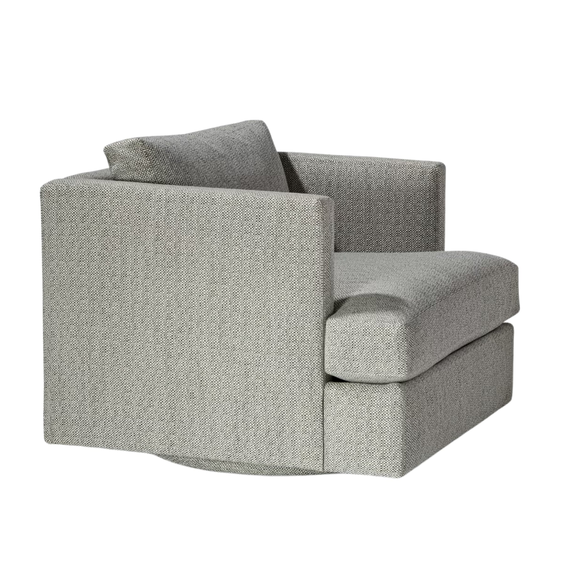 Thayer Coggin Milo Baughman 1107 Design Classic Swivel Chair Angled