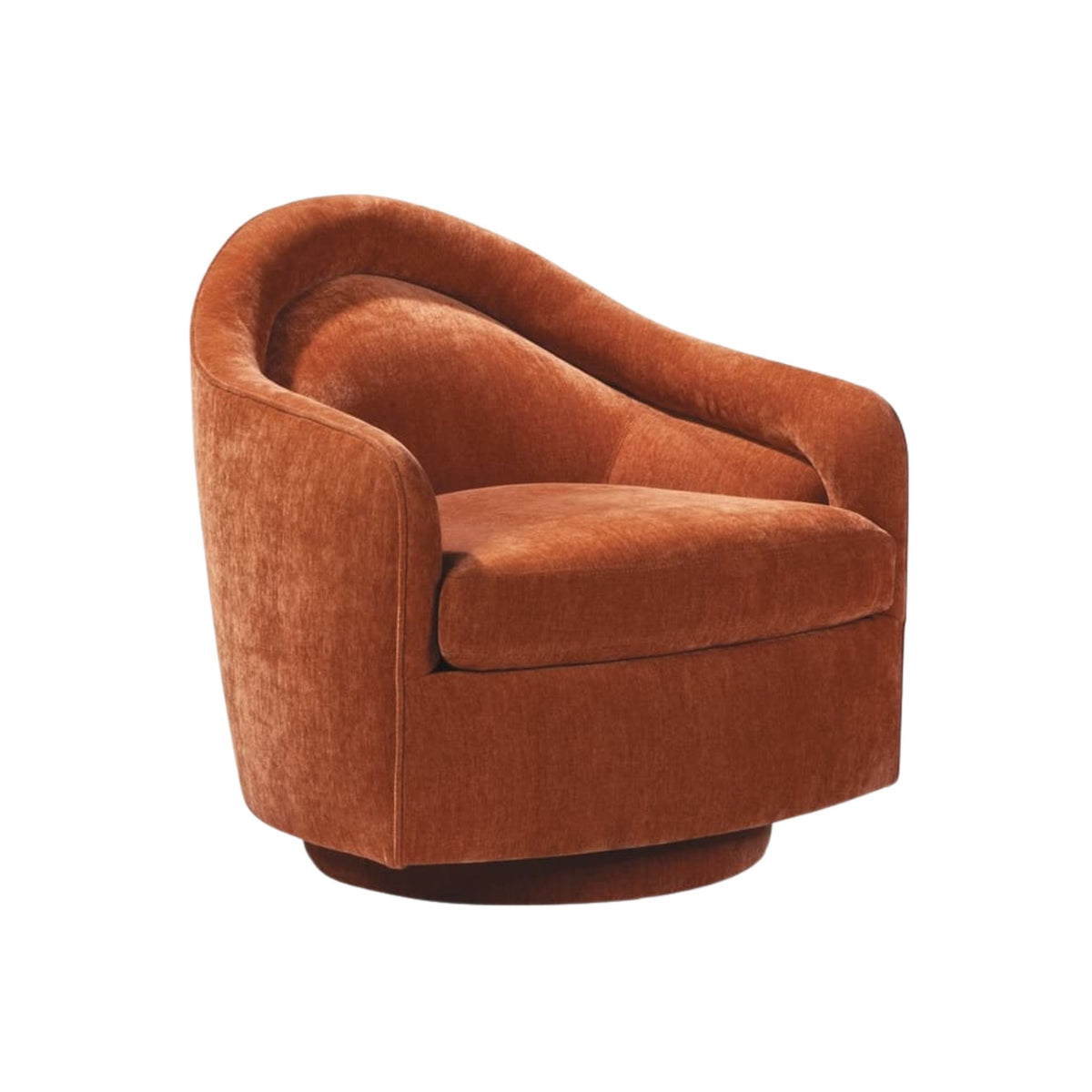 Thayer Coggin Milo Baughman Tear Drop Swivel Tilt Chair 1414-113