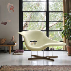 Vitra Eames La Chaise in Living Room with Eames Bird and Blanket