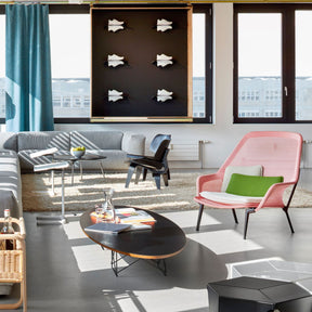 Vitra Slow Chair Cream Red in Room with Soft Modular Sofa