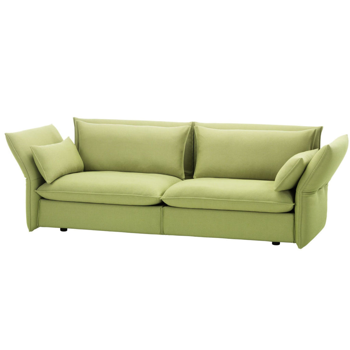 Vitra Mariposa Sofa 3-Seater by Barber Osgerby in Credo Sand Avocado
