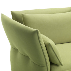Vitra Mariposa Sofa by Barber Osgerby in Credo Sand Avocado Fabric Side Detail