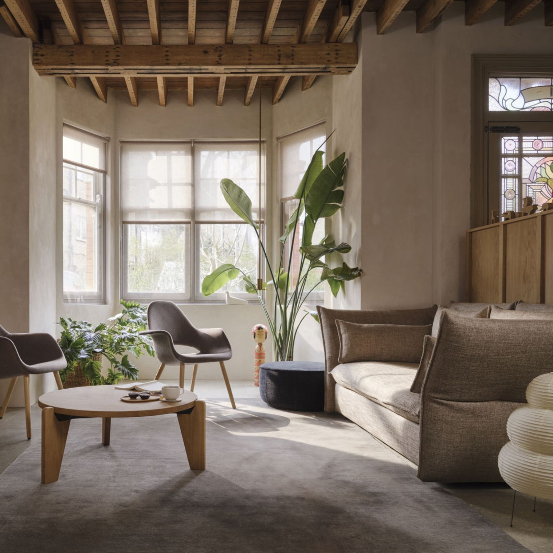 Vitra Mariposa Sofa by Barber Osgerby in Swiss Living Room with Guéridon Bas Coffee Table