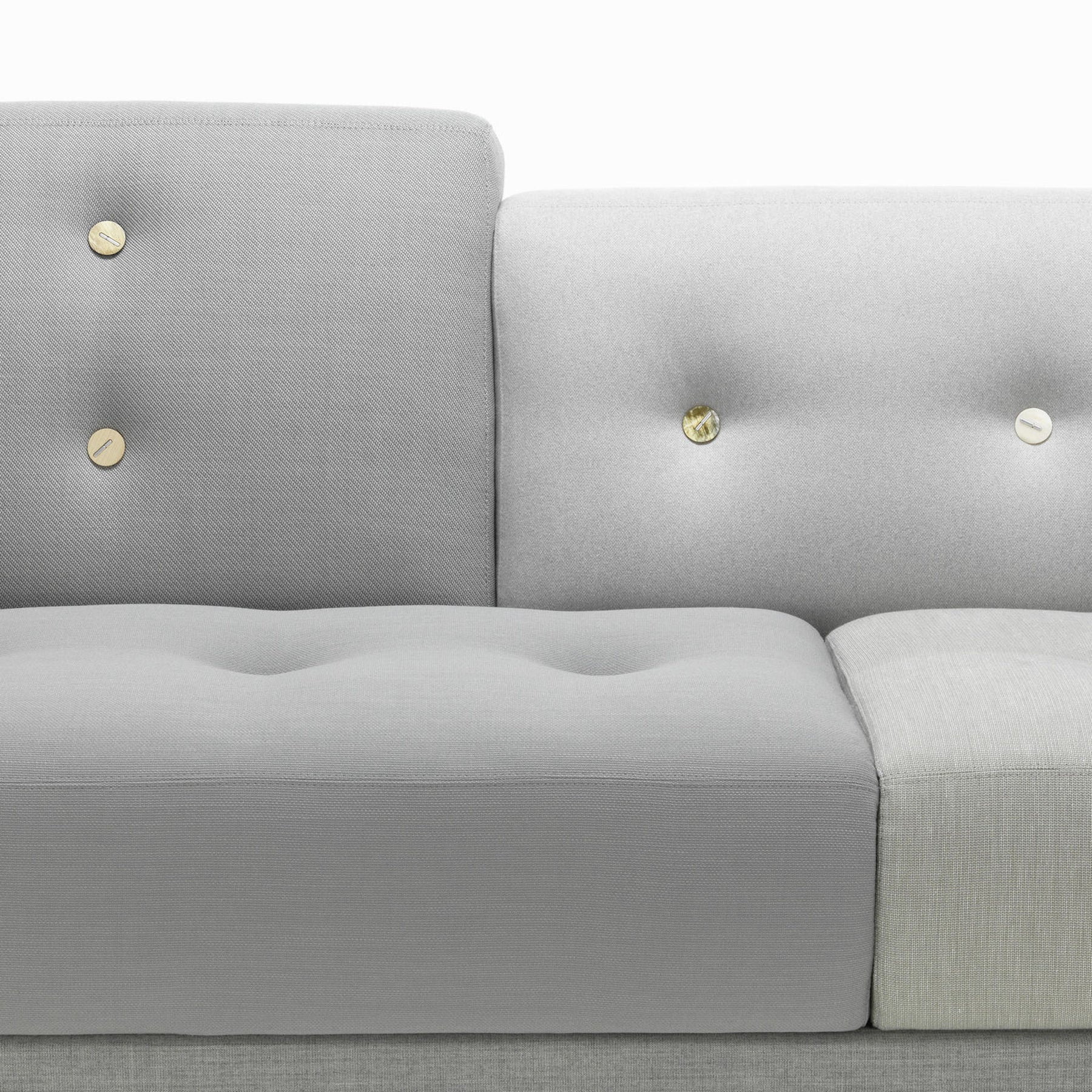 Vitra Polder Sofa by Hella Jongerius Pebble Greys  Mid Section Detail