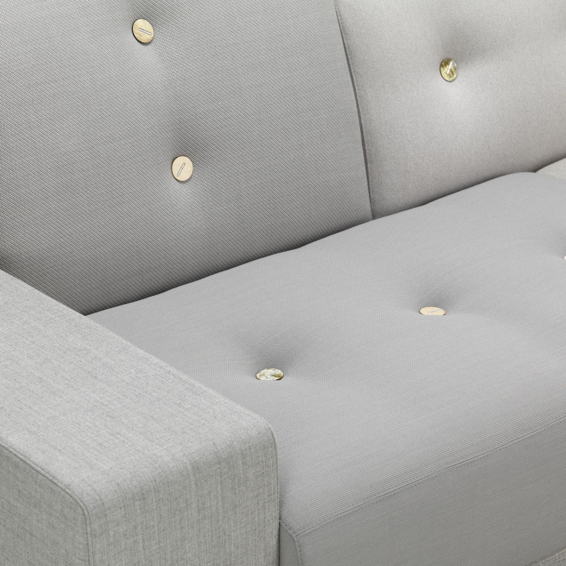 Vitra Polder Sofa by Hella Jongerius Pebble Greys Seat Back and Arm Detail