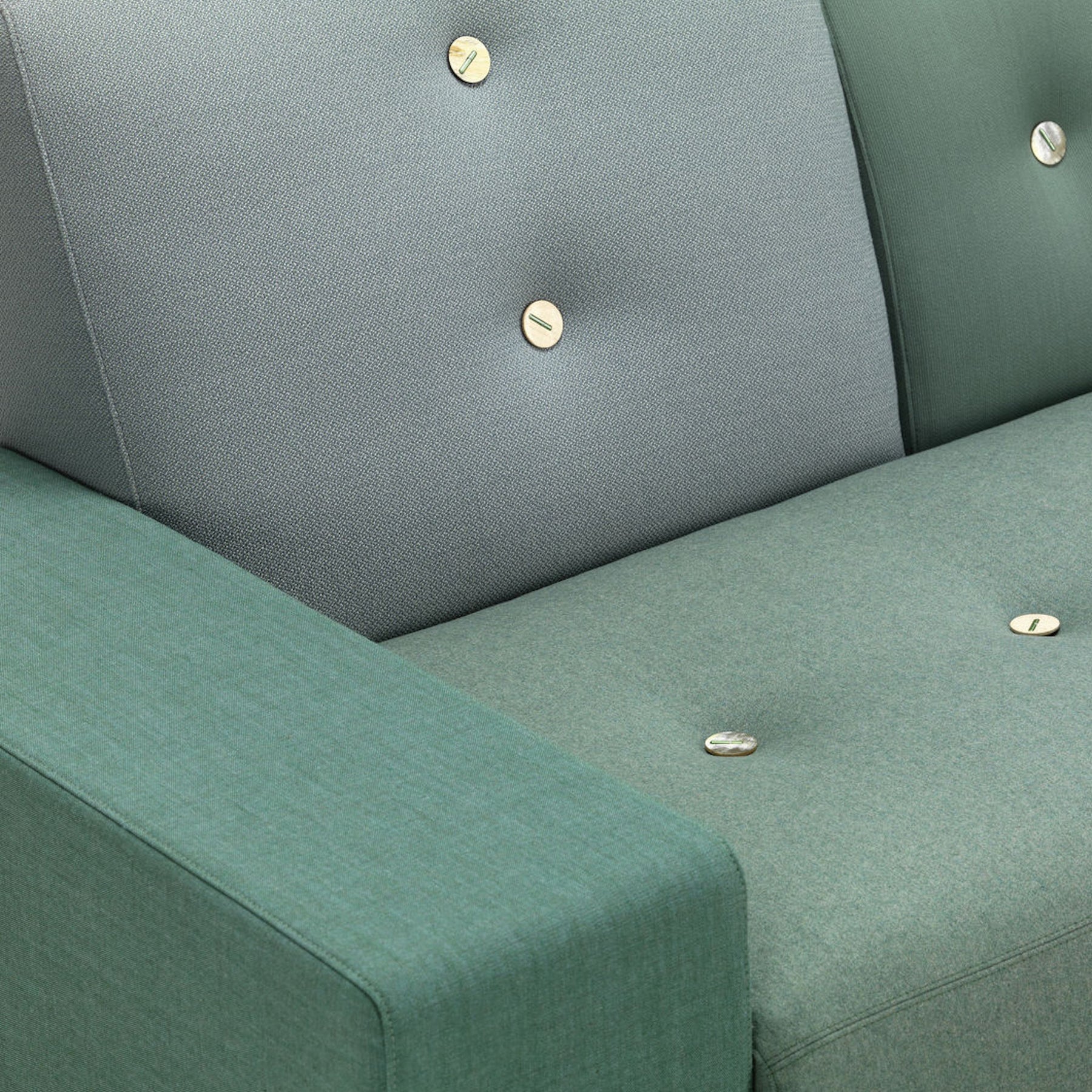 Vitra Polder Sofa by Hella Jongerius Sea Greens Seat Arm and Back Detail
