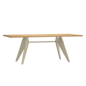 Vitra Prouvé EM Table Solid Oak Top Ecru Base