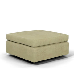 Charles Pfister Ottoman Ultrasuede Wheat Knoll