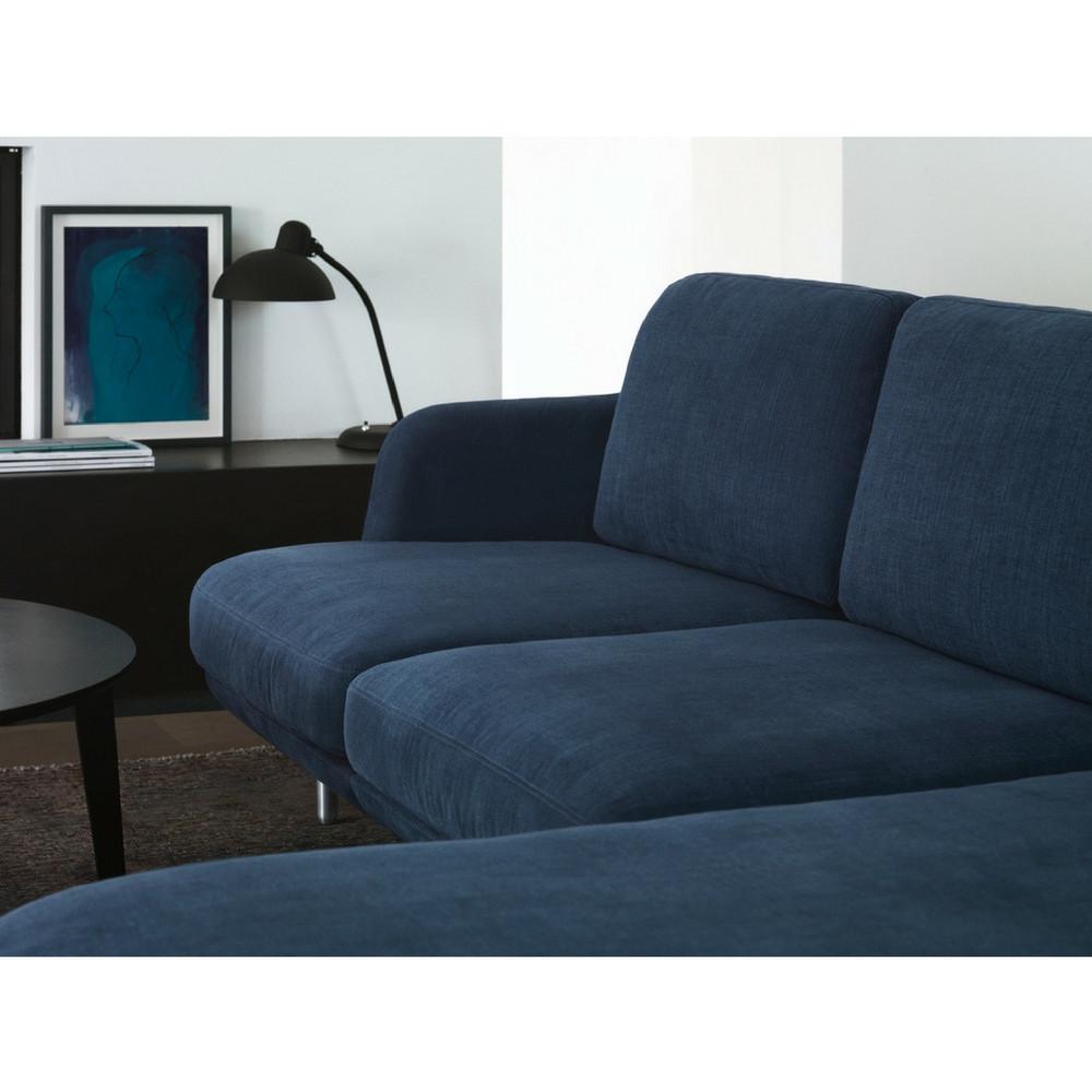 Fritz Hansen Lune Sofa with Chaise Lounge in Indigo by Jaime Hayon in Room