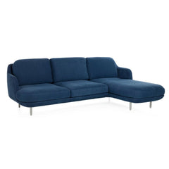 Fritz Hansen Lune Sofa with Chaise Lounge in Indigo by Jaime Hayon