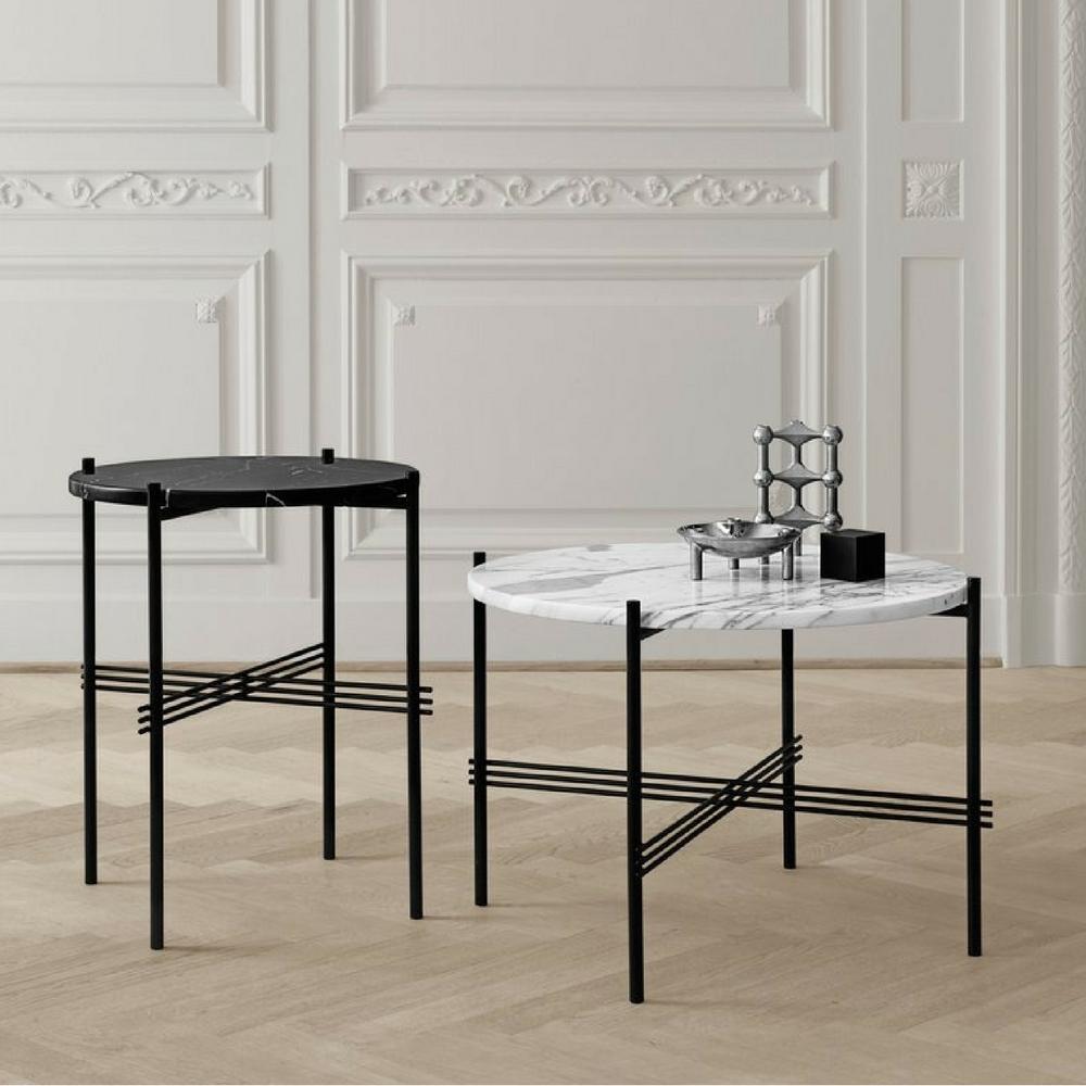 GUBI Gam Fratesi TS Cofee Tables Black and White Marble