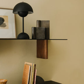 VP9 Flowerpot Lamp Matte Black on Shelves