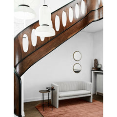 And Tradition Formakami Pendant Lights by Jaime Hayon in room with Space Copenhagen Loafer Sofa