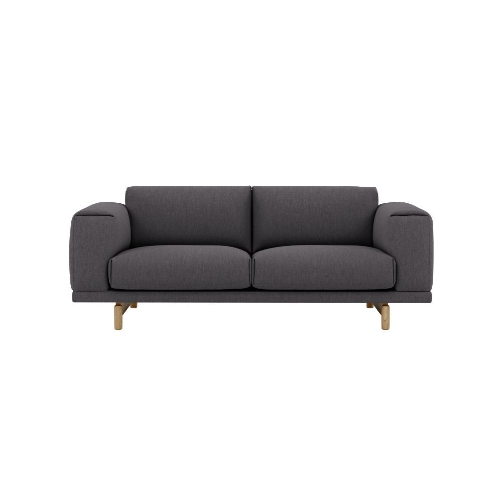 Anderssen & Voll Rest 2-Seater Sofa upholstered in Vancouver 13 textile with Oak Base by Muuto