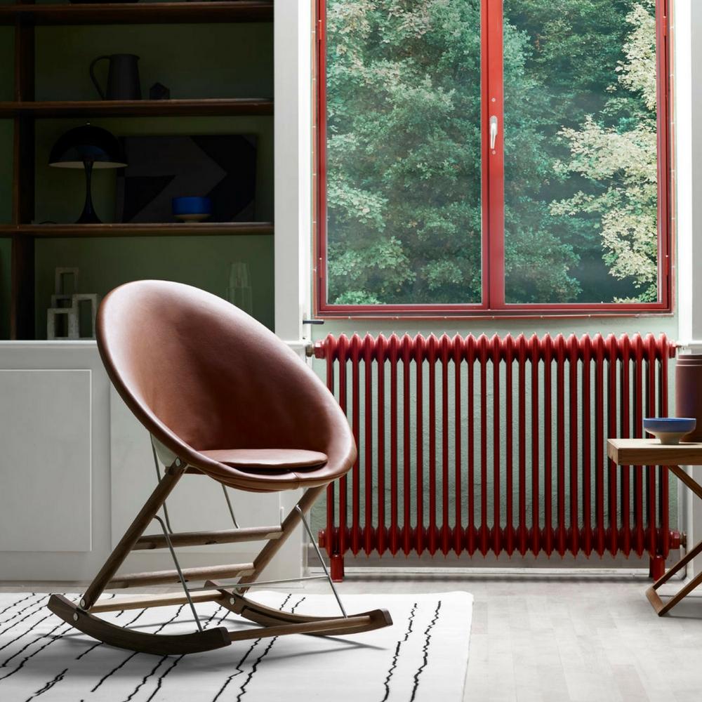 Anker Bak Nest Rocking Chair Leather in Room Carl Hansen and Son