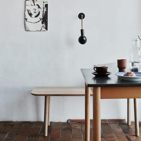 Skagerak Hven Bench in Oak with No Treatment with Kitchen Table