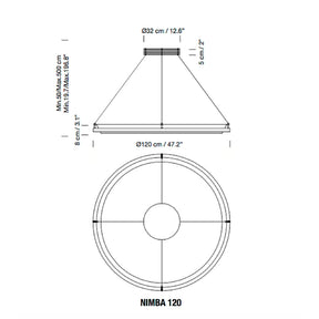 Antoni Arola Nimba 120 Suspension Lamp Dimensions by Santa & Cole