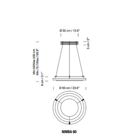 Antoni Arola Nimba 60 Suspension Lamp Dimensions by Santa & Cole