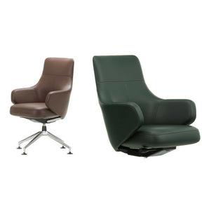 Vitra Antonio Citterio Grand Conference Chair Lowback Brown and Black Leather