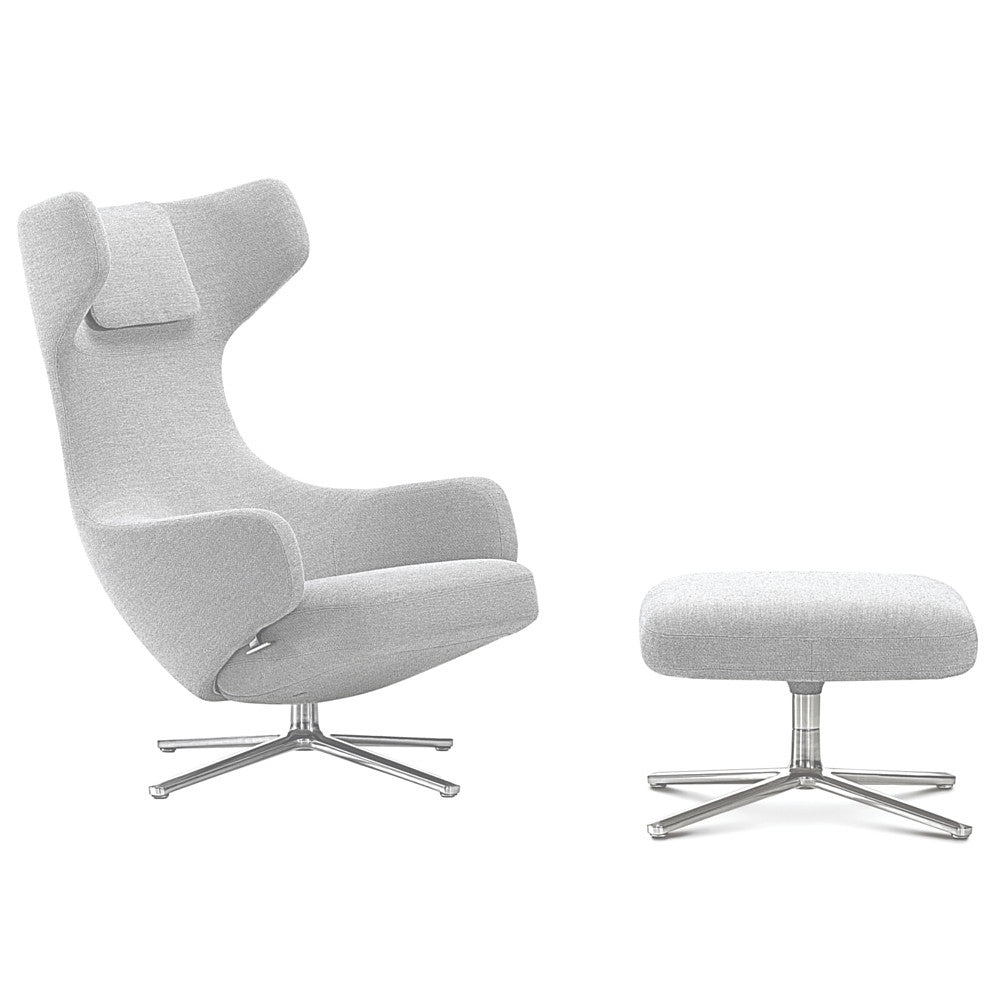 Antonio Citterio Grand Repos and Ottoman Pebble Grey Vitra
