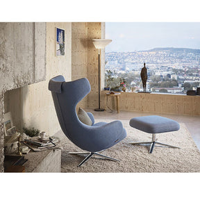 Antonio Citterio Grand Repos and Ottoman Grey Blue in Room Vitra