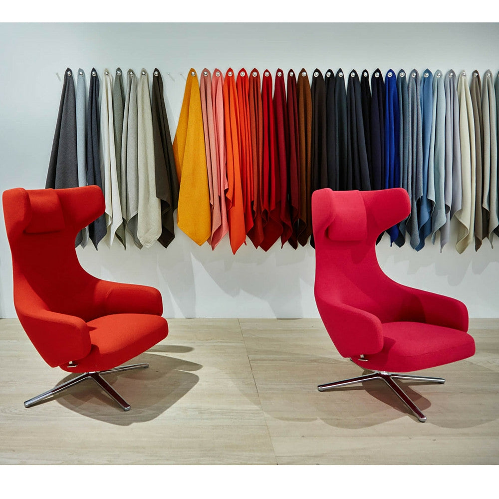 Vitra Grand Repos Lounge Chairs with Fabric Swatches