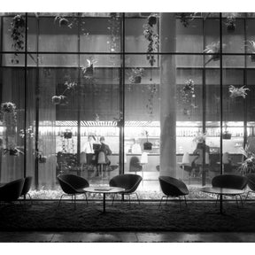 Fritz Hansen Arne Jacobsen Pot Chairs in Atrium at Royal Copenhagen Hotel
